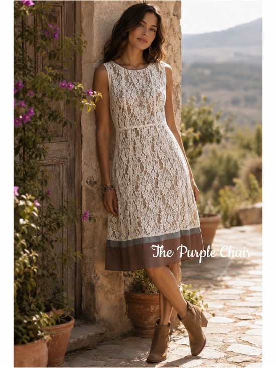 Sundance Dresses & Skirts - SUNDANCE Boho Ivory Lace Silk Trim Sleeveless A-Line Orly Dress 6